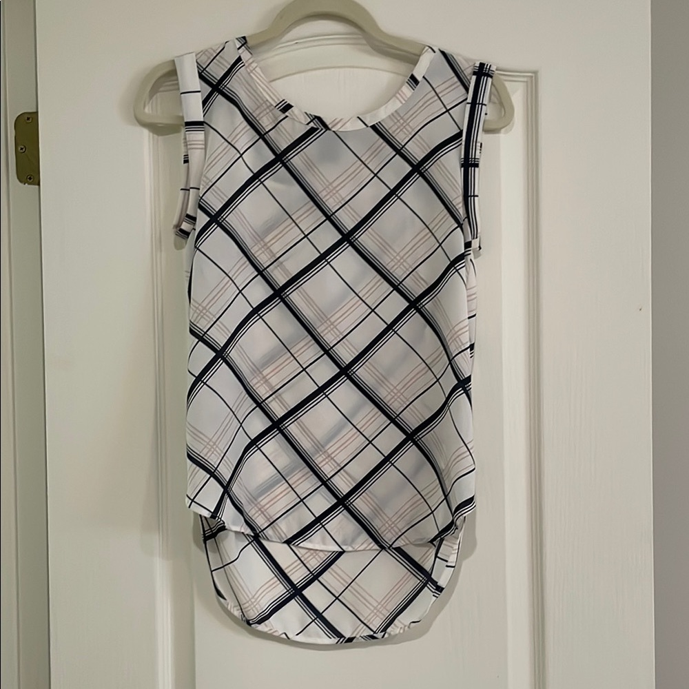 Plaid Sleeveless Banana Republic Women's Top